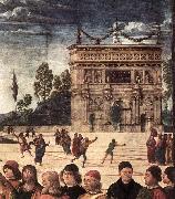 PERUGINO, Pietro Christ Handing the Keys to St. Peter (detail) as china oil painting reproduction